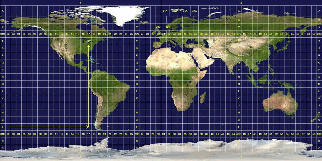 Mapa mundial de los cálculos del GPS en la tierra