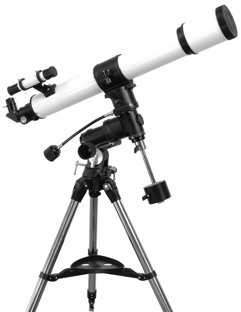 El telescopio tiene un objetivo mucho mas grande que el del microscopio