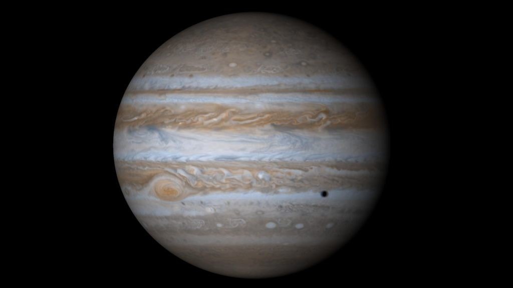 Jupiter, un planeta caracterizado por los remolinos de viento que le aportan esas tonalidades diferentes