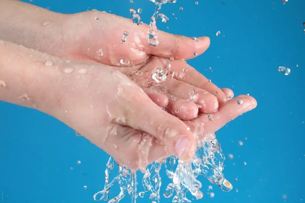 Las manos deben lavarse con agua hervida, embotellada o tratada con quimicos adecuados, para prevenir esta enfermedad