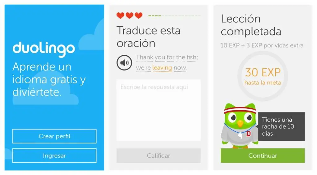 Apps para aprender ingles Duolingo