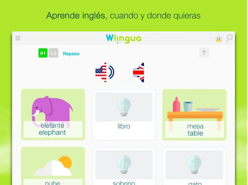 Apps para aprender ingles Wlingua