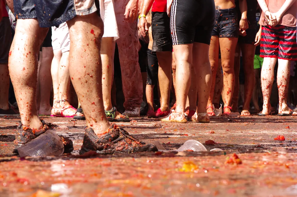 La Tomatina en Buñol es una de las fiestas más populares de España