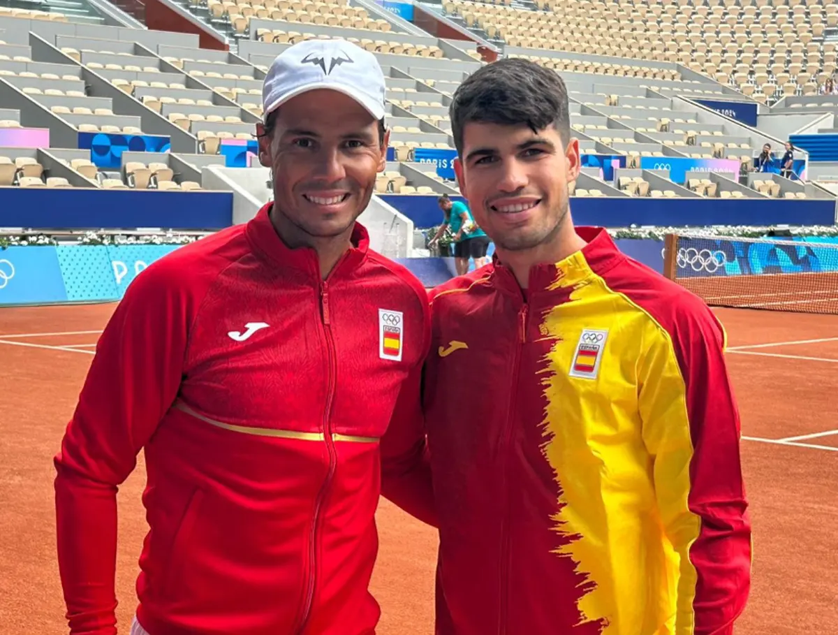 Rafa Nadal y Carlos Alcaraz en los Juegos Olímpicos de París