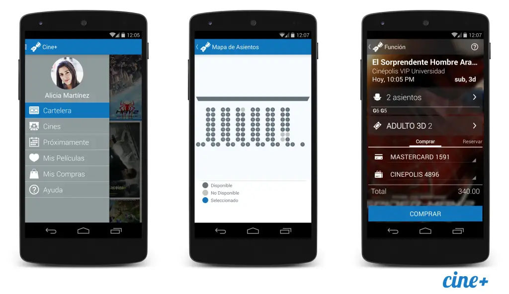La primera versión fue la Android y después siguió iOS, pero Windows Phone tendrá que esperar un poco más. Imagen: Cine+