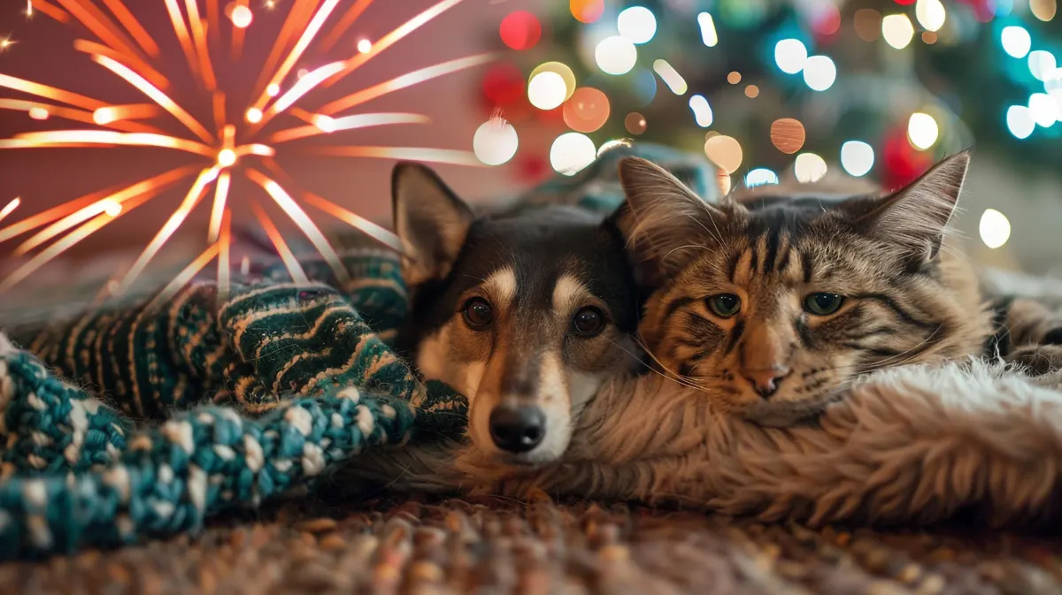 perros y gatos en Navidades