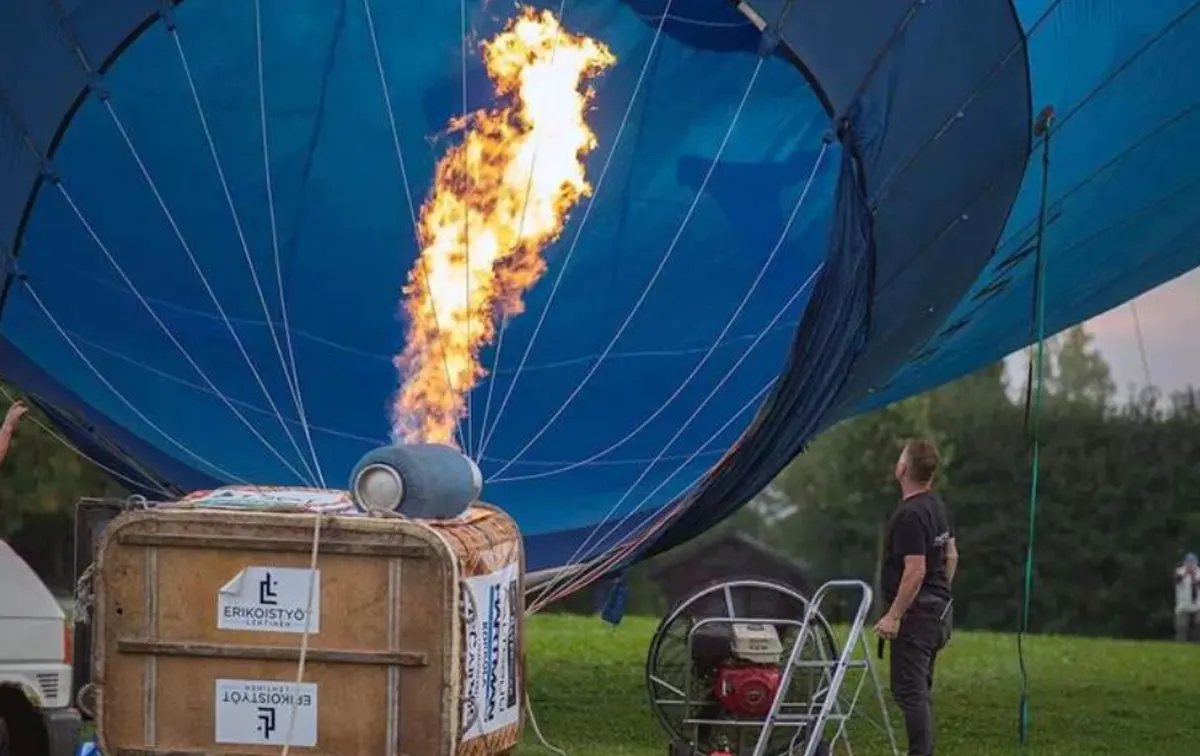 sauna voladora en globo aerostático